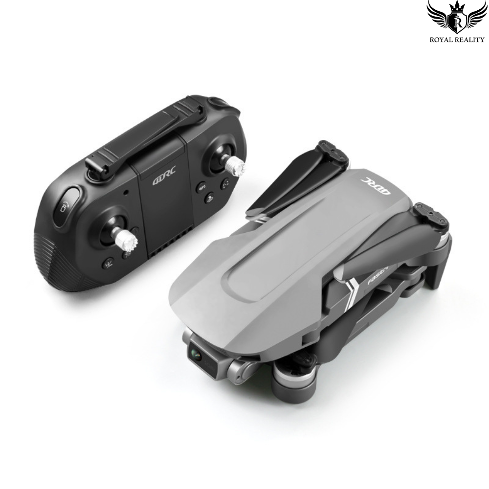 Black and gray remote control device with 'Geoc' branding on a white background