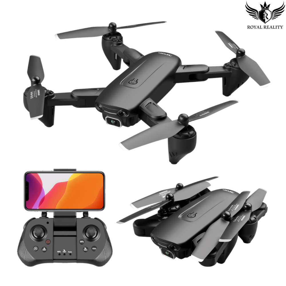 Complete Foldable Drone Set with Remote Control and Dual Cameras