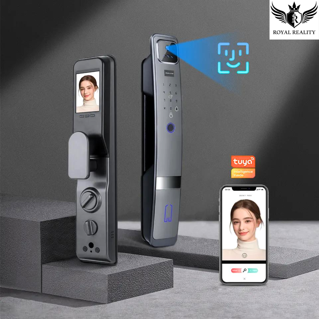 3D smart door lock with face recognition and smartphone control