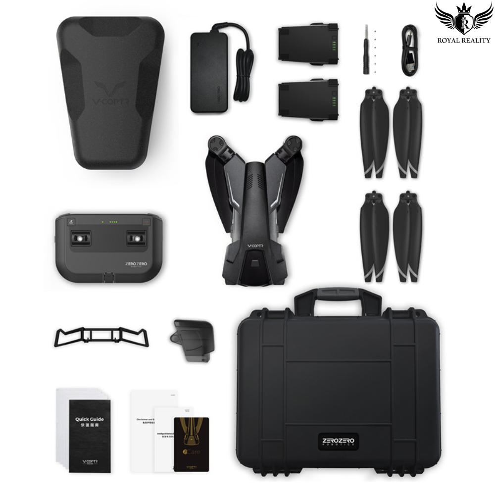 V-Coptr Falcon 4K Drone – 50 Min Flight, GPS, Twin-Rotor Power