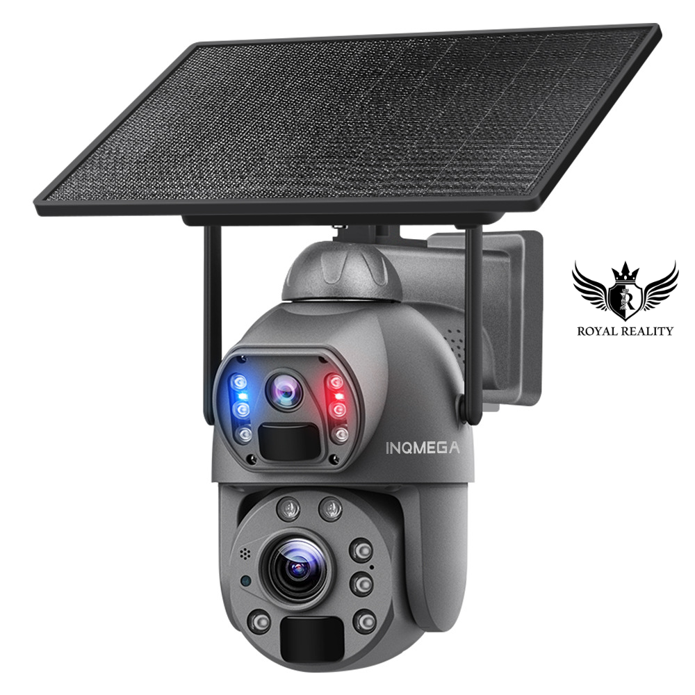 Side view of outdoor 4G solar camera with mounting bracket