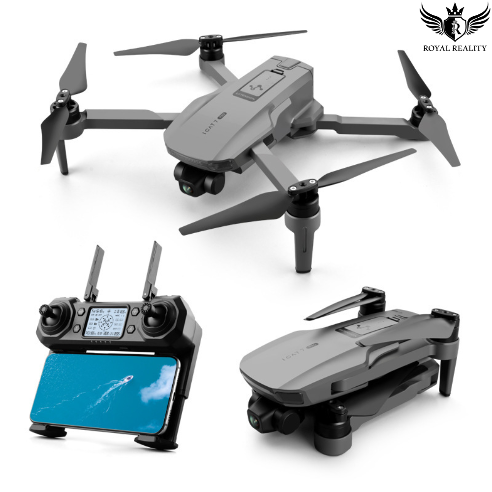 Drone Package Including Remote Controller and Carrying Case – Flat Lay Display
