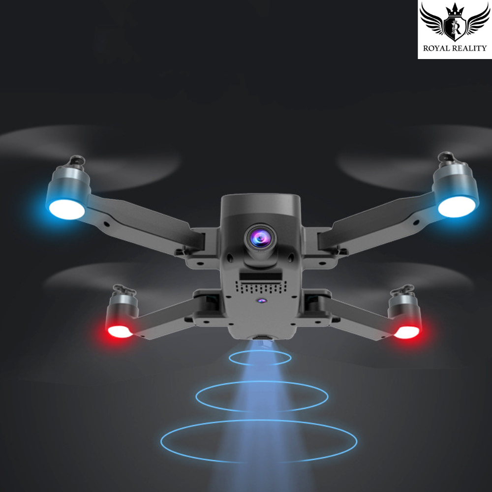 Night Flight Mode – Drone with LED Navigation Lights in the Air