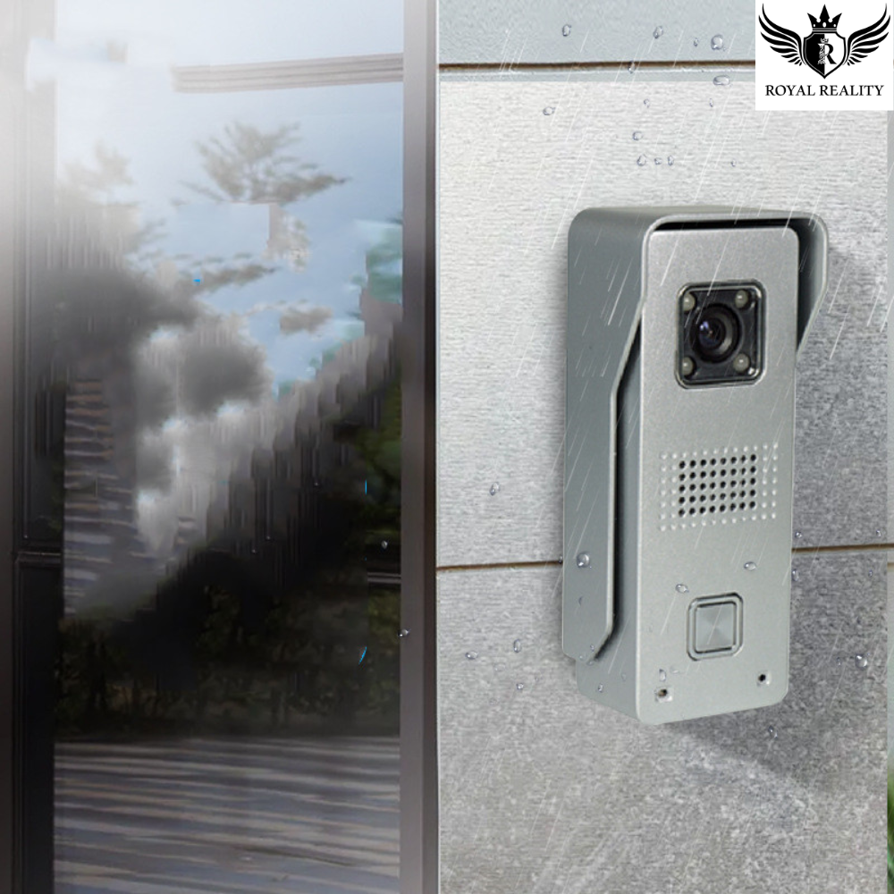 Weaterproof smart doorbell camera with fingerprint access – outdoor security unit