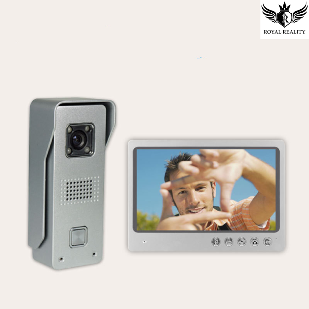 Wall-mounted smart doorbell with LCD indoor monitor – real-time visual intercom system