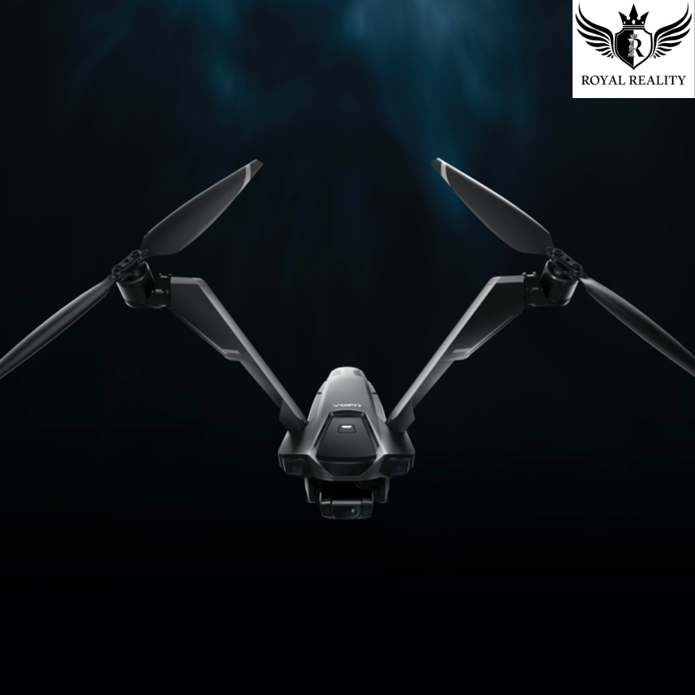 V-Coptr Falcon 4K Drone – 50 Min Flight, GPS, Twin-Rotor Power