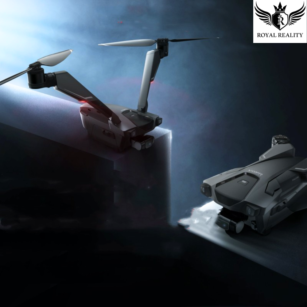V-Coptr Falcon 4K Drone – 50 Min Flight, GPS, Twin-Rotor Power