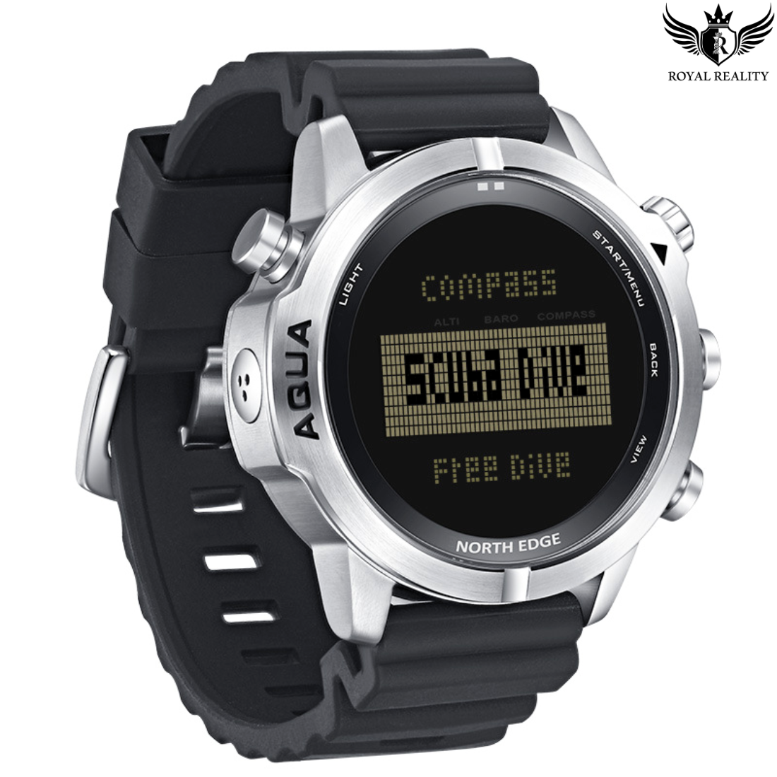 Comparison of Different Watch Colors: This image displays both black and white versions of the smartwatch, offering a choice of colors to suit your style and preferences.