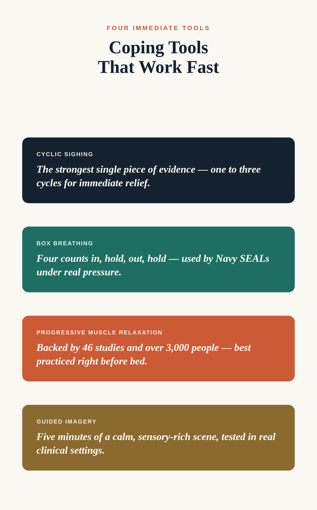coping tools that work fast