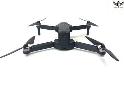 Black drone on a white background with 'Royal Reality' logo.