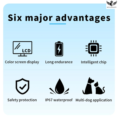 Six major advantages of a product with icons and text on a light blue background