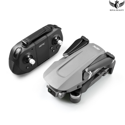 Black and gray remote control device with 'Geoc' branding on a white background