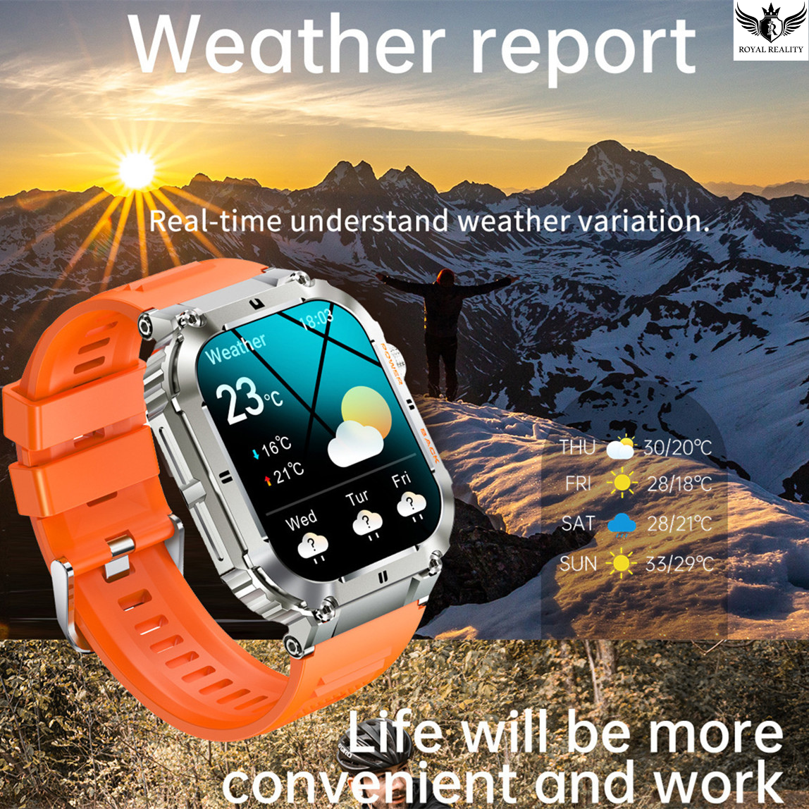 smart watch orange  weather report