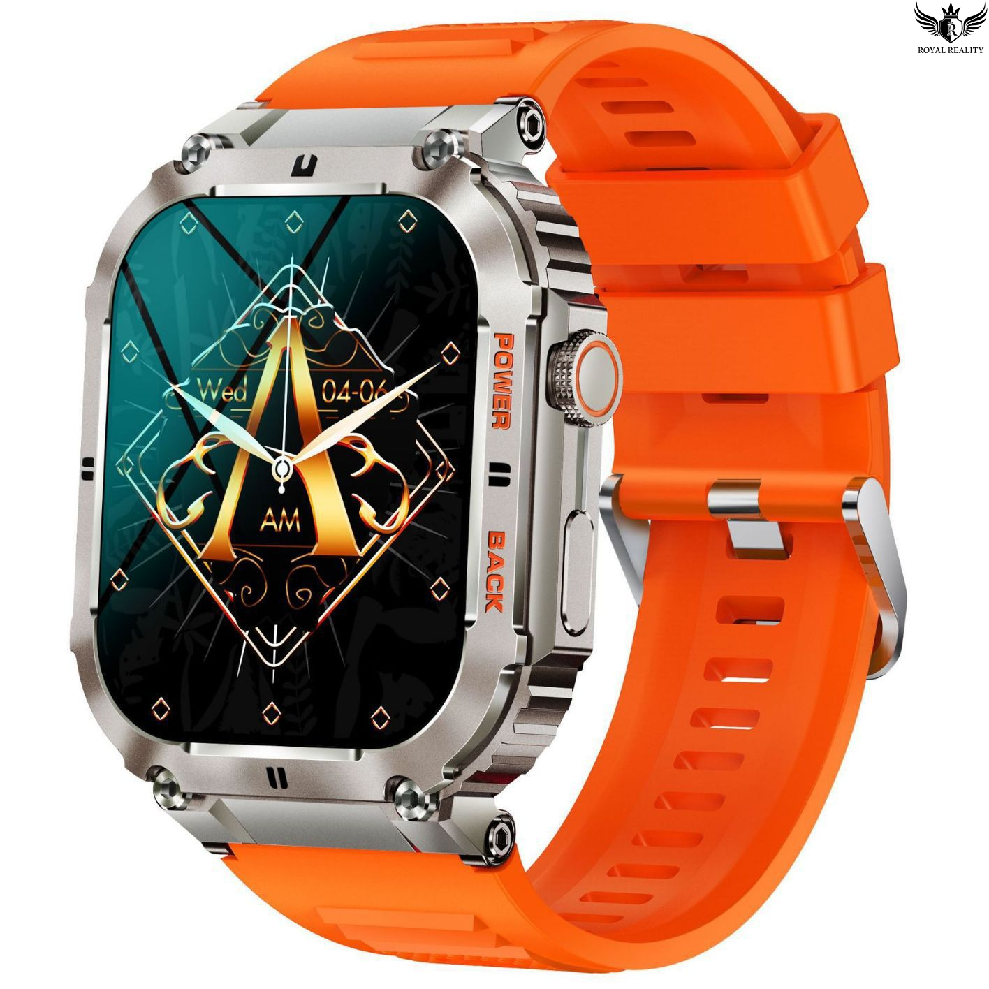 orange smart watch