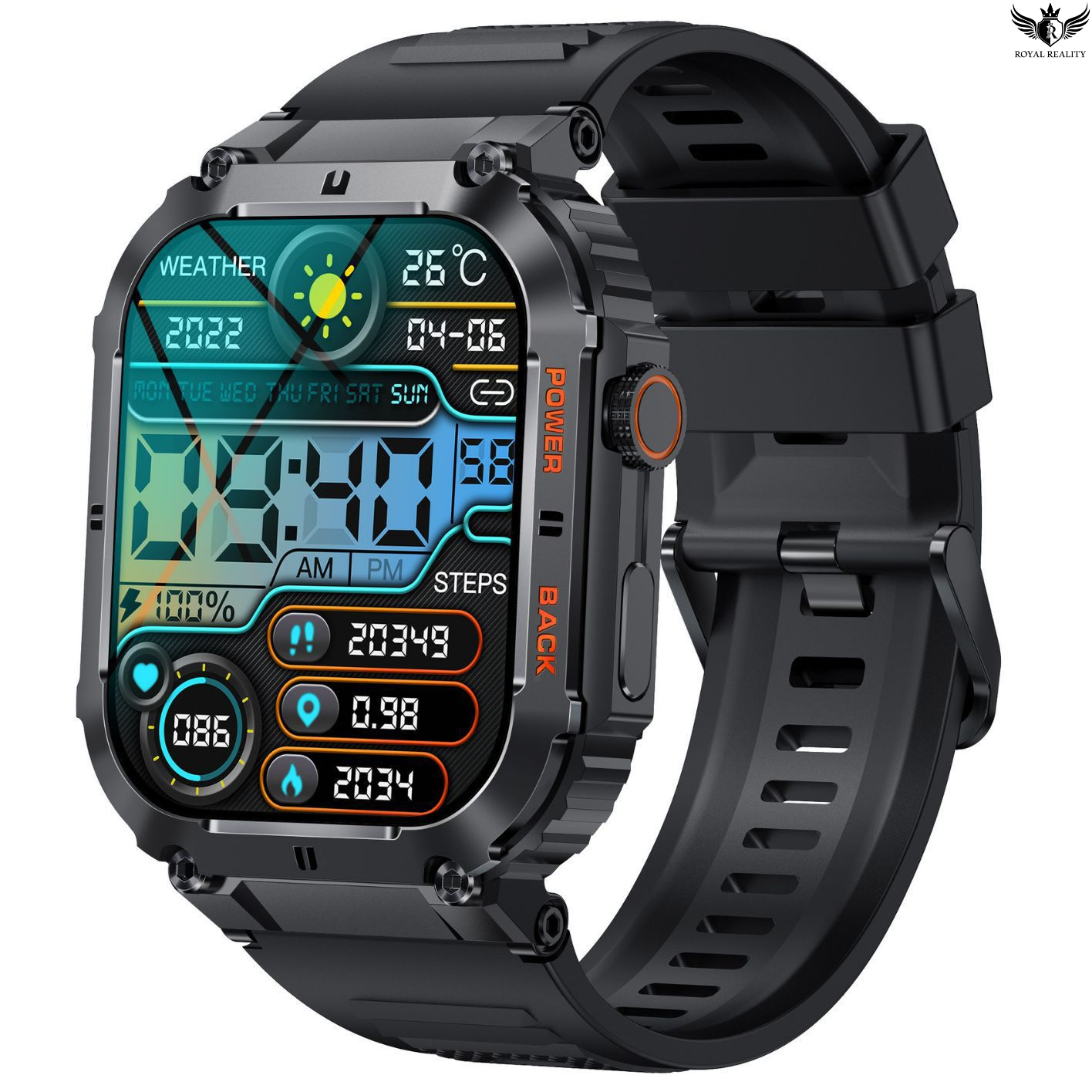 black smart watch