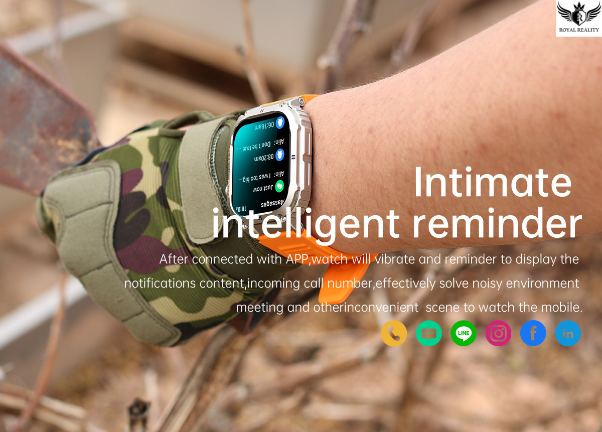 man wearing orange smart watch