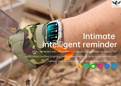 man wearing orange smart watch