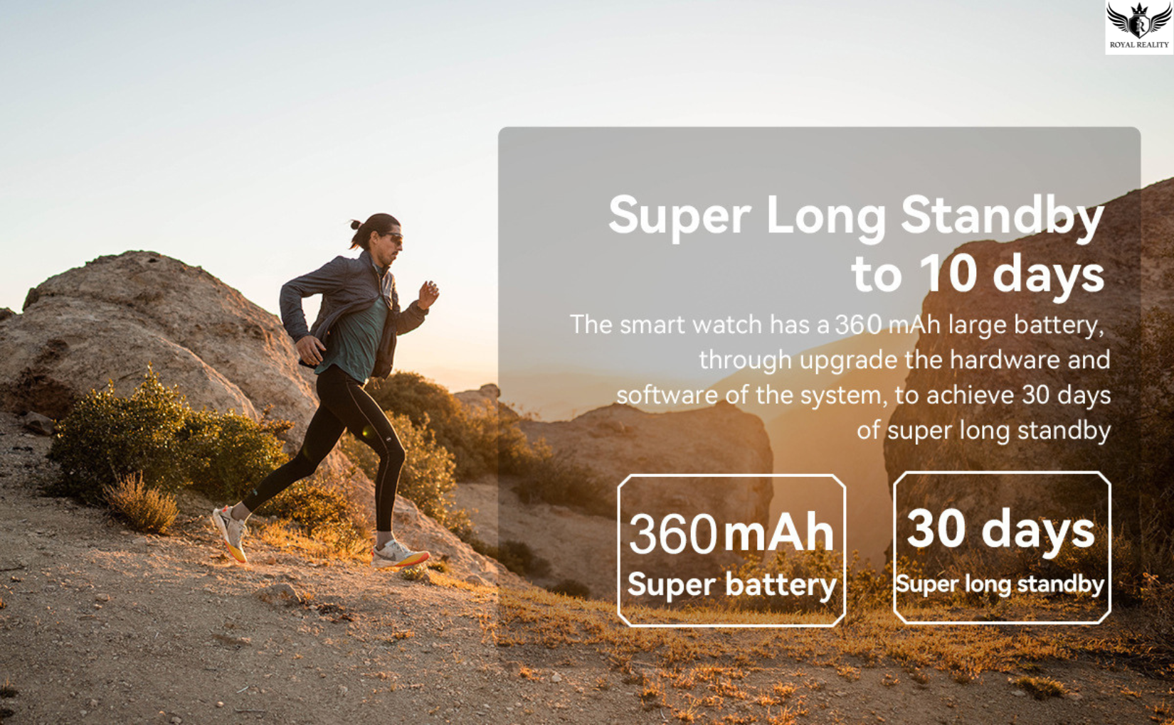 man running with smart watch