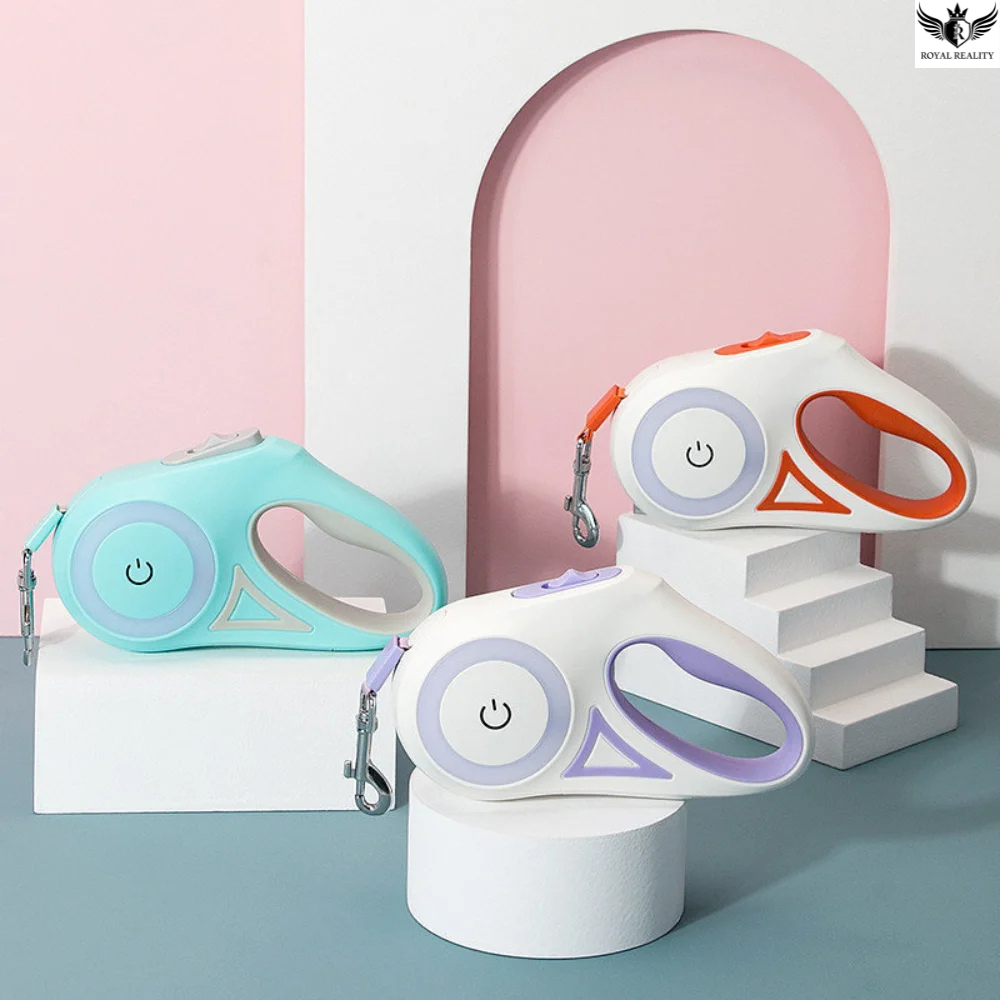 Two colorful electronic devices on stands against a pink and blue background