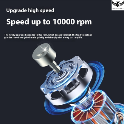 High-speed pet nail grinder motor up to 10,000 RPM – powerful yet gentle grooming performance