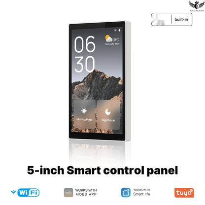 5-inch smart control panel with display on a white background
