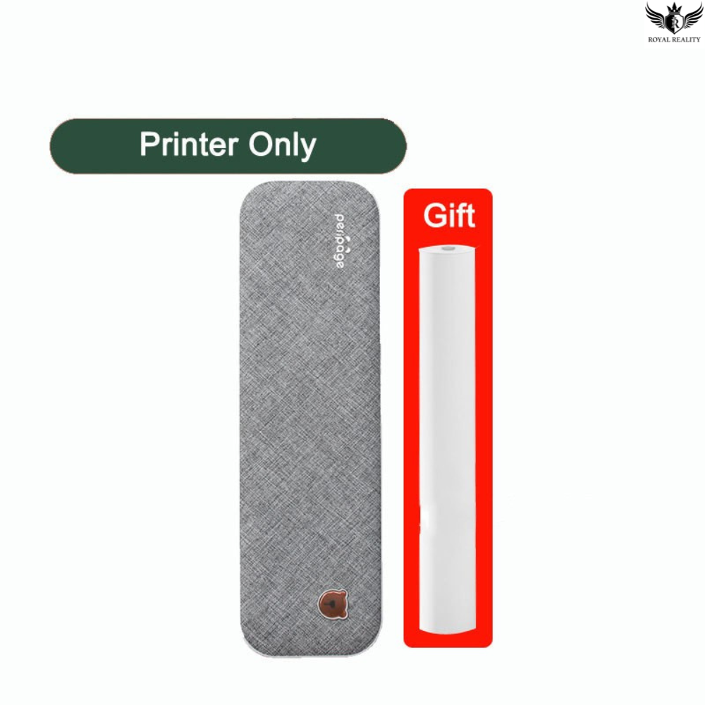 Gray printer cover with 'Printer Only' label and red gift box with 'Gift' label on a white background.