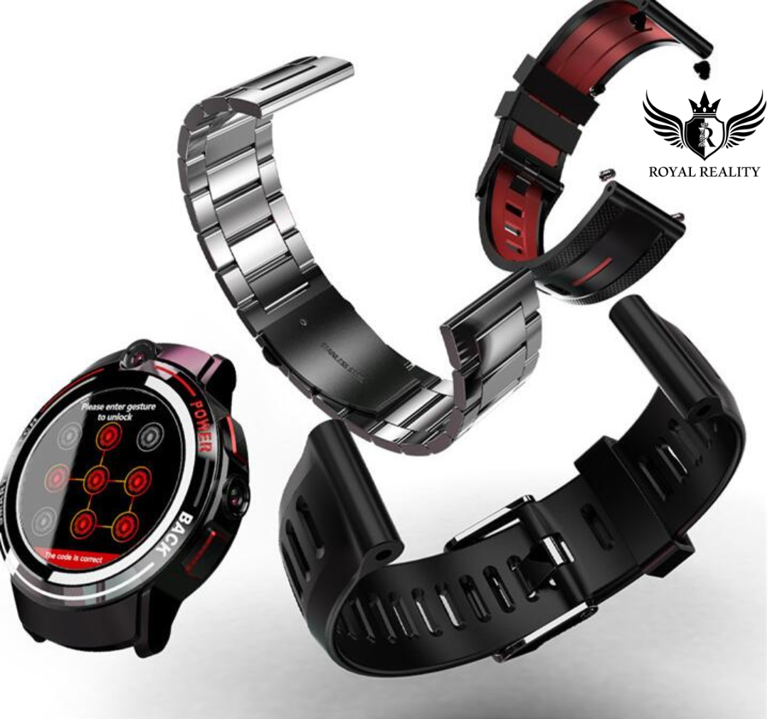 Smartwatch with AMOLED Display and Built-in 5MP Camera – Front View