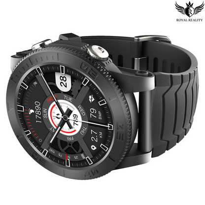Smart Watch Black Design Highlighting the elegant black color, making it versatile for both casual and professional settings, ensuring you stay stylish wherever you go.