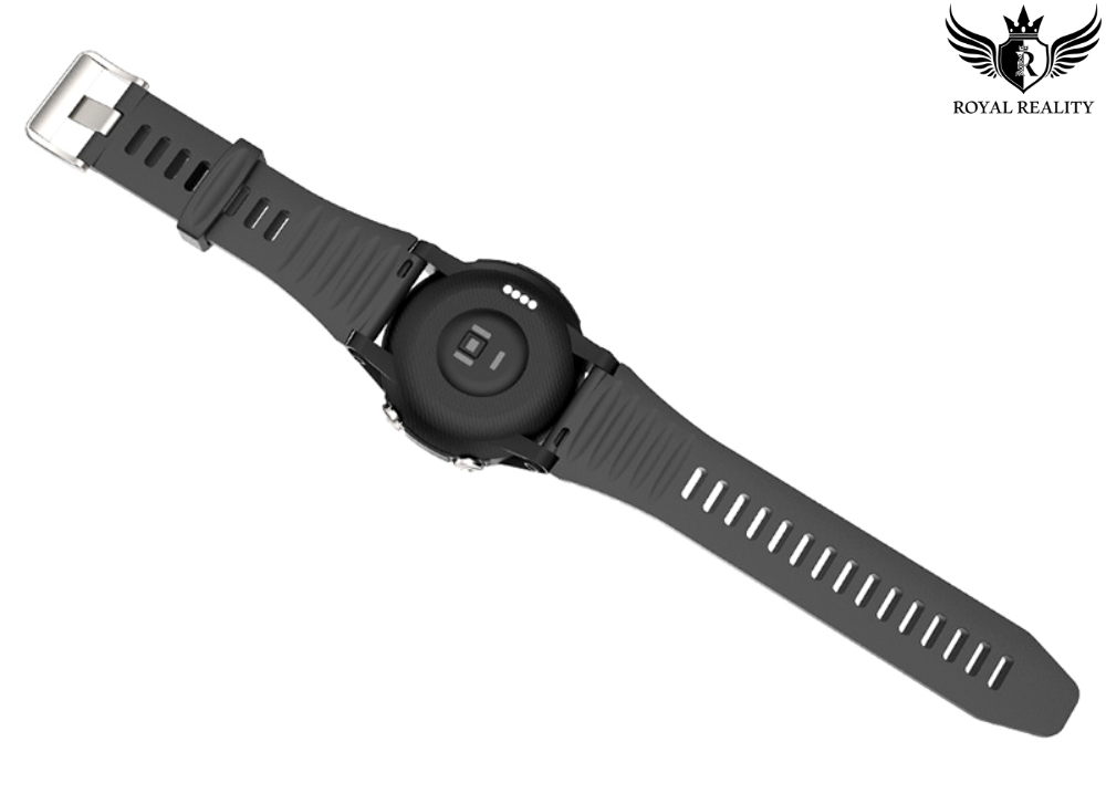 Smart Watch Back View The back of the smartwatch, showing the advanced sensor technology that ensures accurate tracking and performance monitoring.