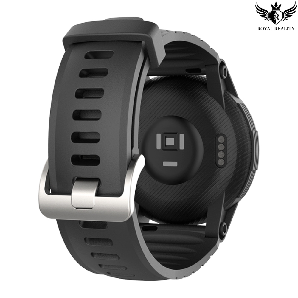Smart Watch Adjustable Strap A close-up of the adjustable strap, offering a customizable fit for various wrist sizes, ensuring comfort for extended wear.