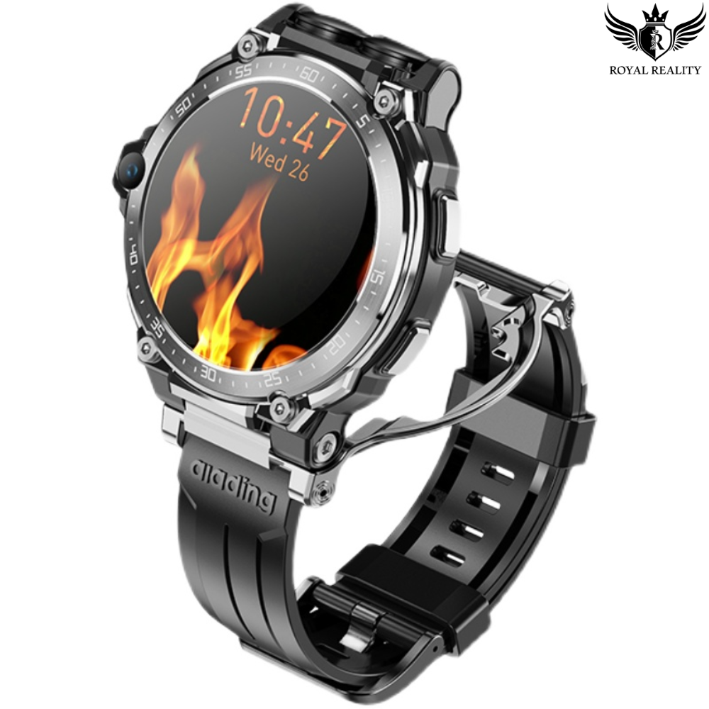 Y7 Smartwatch design close-up – black strap with dynamic animated watch face
