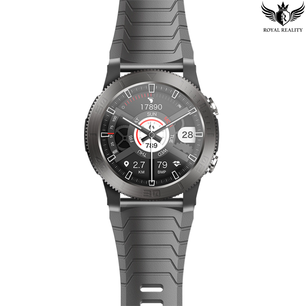 Smart Watch with Strap - Elegant and Comfortable Featuring the durable silicone strap and a secure fit for all-day wear. The smartwatch is designed for comfort while maintaining a stylish look.