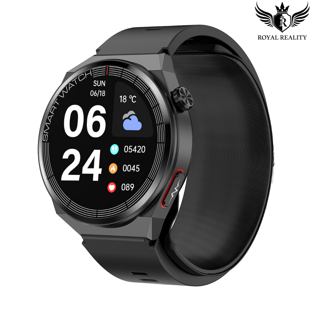 Smartwatch on Wrist with Blood Pressure Monitoring Function