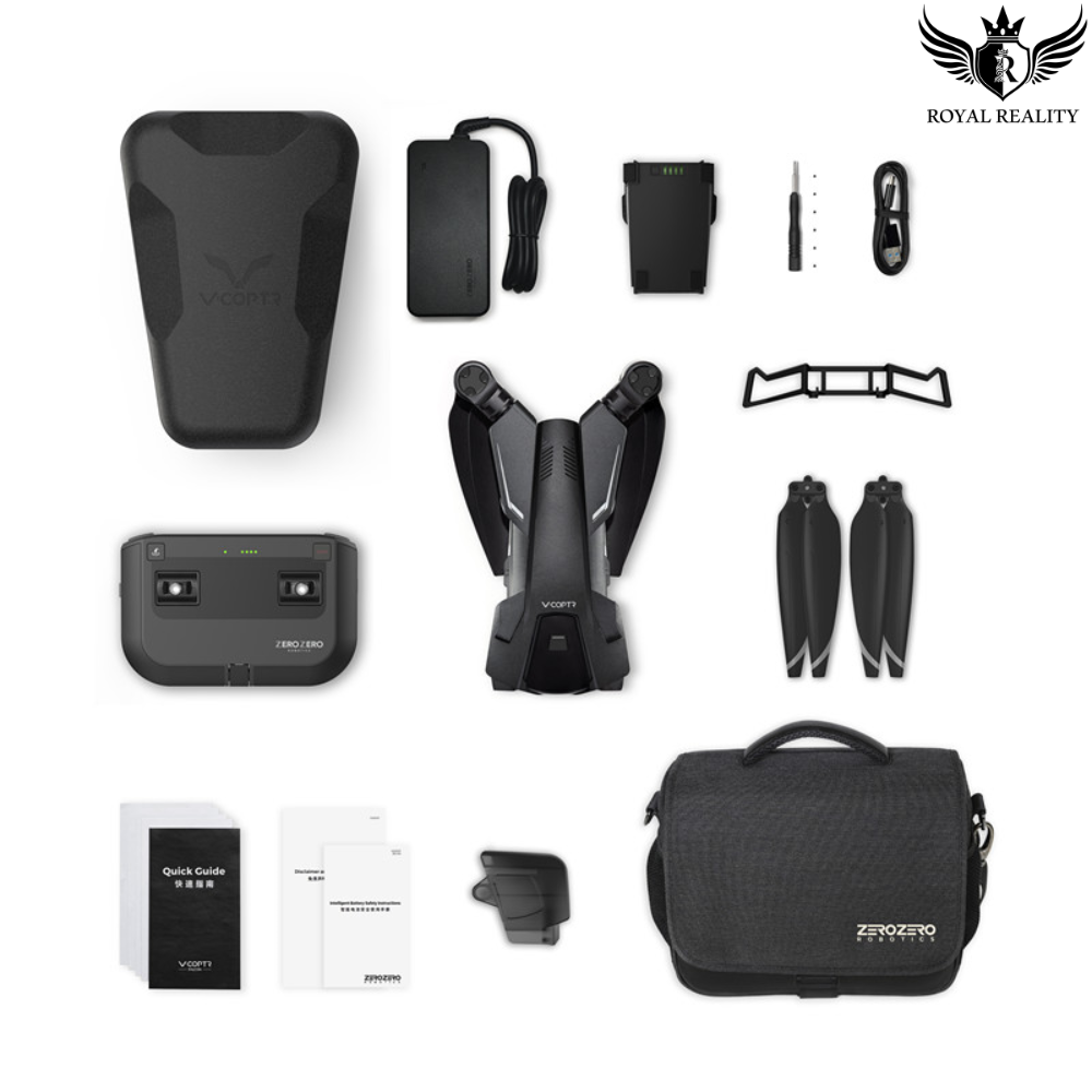 V-Coptr Falcon 4K Drone – 50 Min Flight, GPS, Twin-Rotor Power