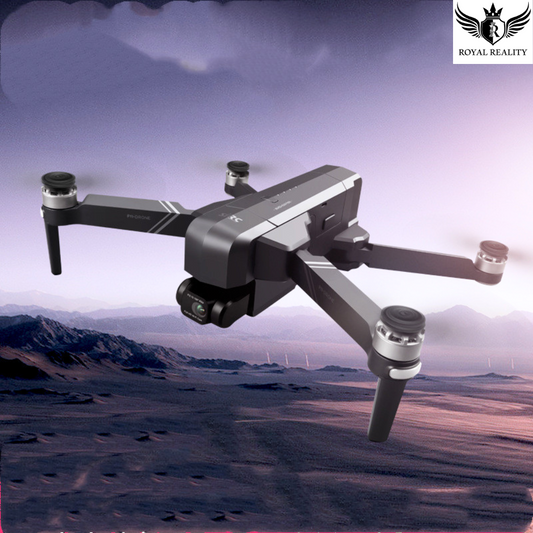 4K GPS Drone Flying Over Desert Landscape at Sunset – Aerial Photography View