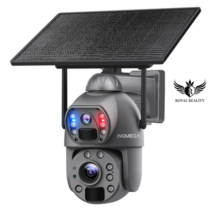 Side view of outdoor 4G solar camera with mounting bracket