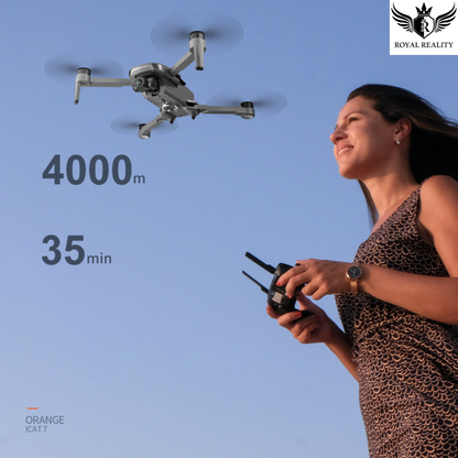Woman Controlling GPS Drone – 4000m Range and 35-Minute Flight Time