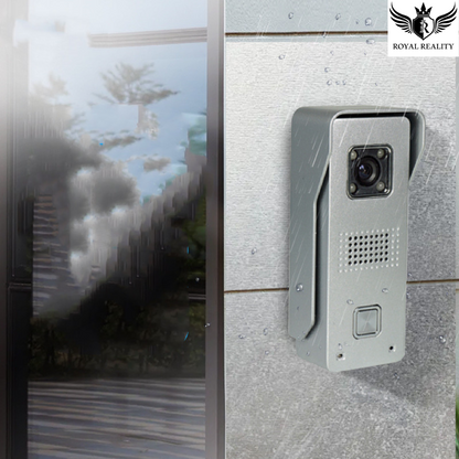 Weaterproof smart doorbell camera with fingerprint access – outdoor security unit