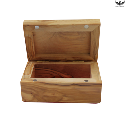 Luxury Olive Wood Storage Box Set (3 Pieces) – Handcrafted Gift from the Holy Land