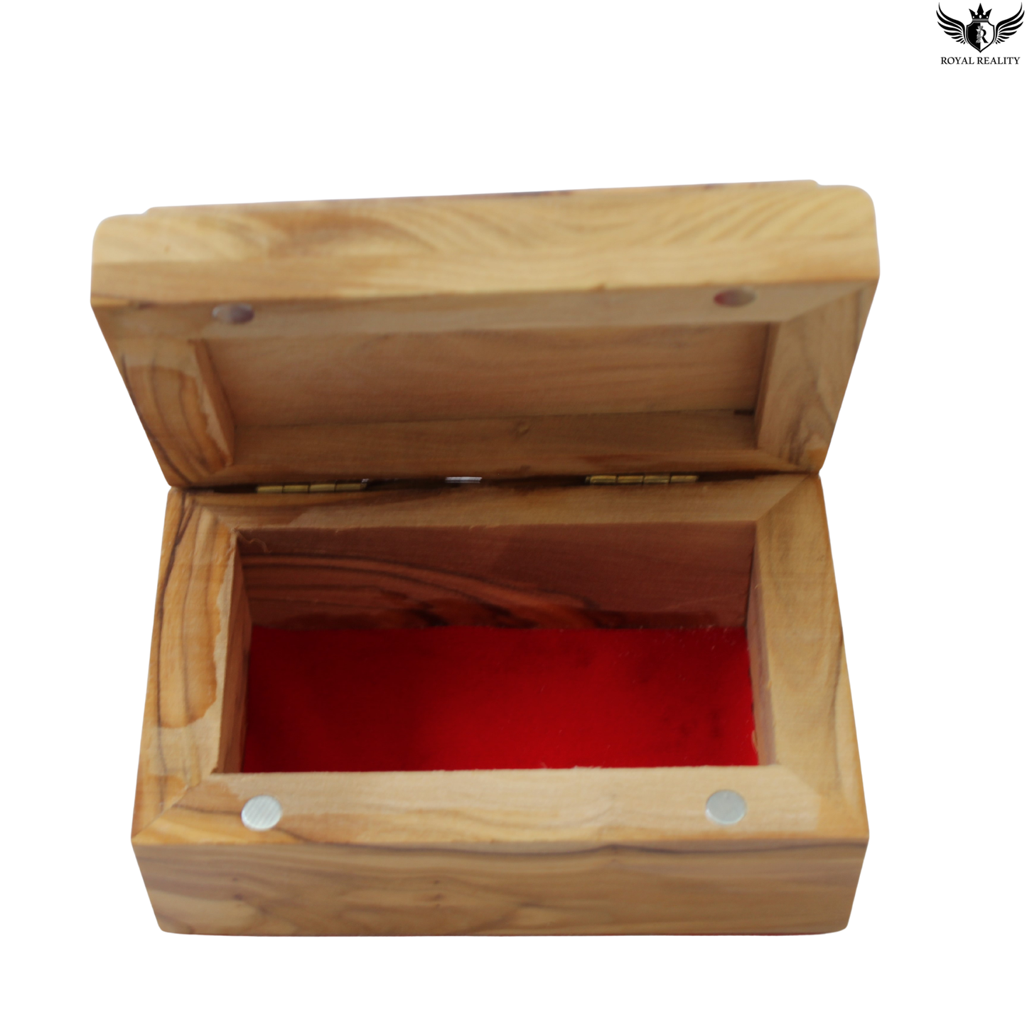 Luxury Olive Wood Storage Box Set (3 Pieces) – Handcrafted Gift from the Holy Land