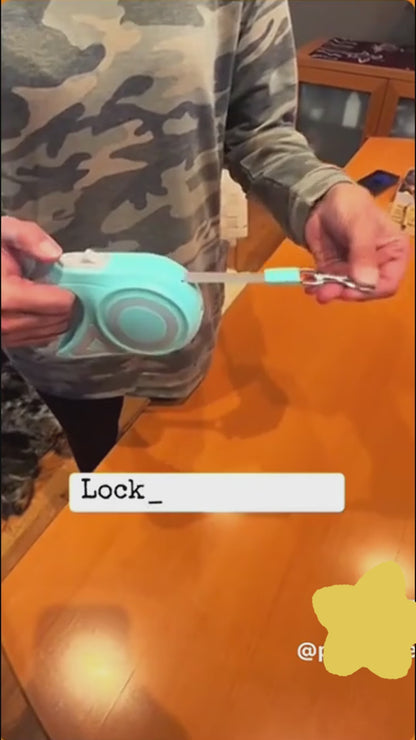 Smart LED Retractable Dog Leash – Automatic Walking Rope with One-Hand Lock & Night Light